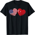 Heart Turkish American Flag Patriotic Family Heritage