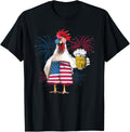 Chicken Cheer Beer American Flag Fireworks Chicken Lover