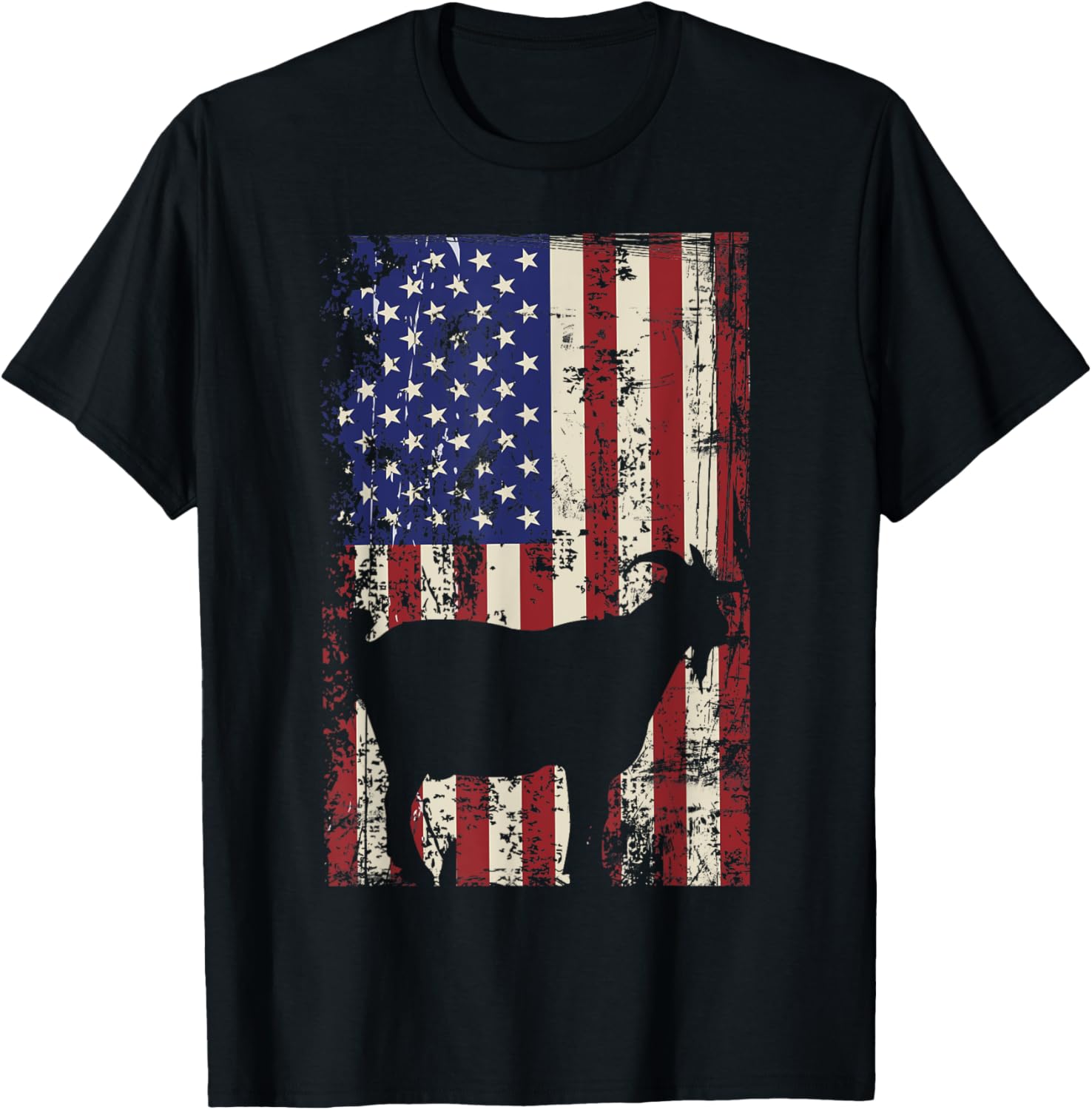 Patriotic Goat 4Th Of July American Flag