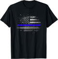 Thin Blue Line Shirt Vintage Usa Flag Patriots