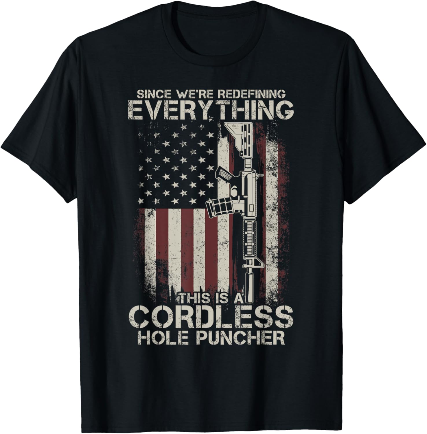 Proud American Flag Veteran Gun Rights Tlt Cordless Hole Puncher Ar 15 Gun