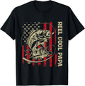 Reel Cool Papa Fishing Vintage American Flag Mens