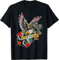 Usa Traditional Tattoo Style Bald Eagle Freedom T Shirt