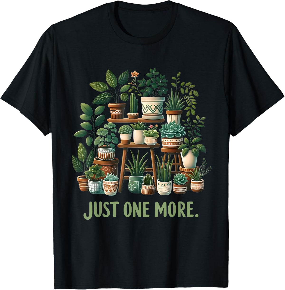 Just One More Funny Plant Lady Indoor Flower Floral Shirt for Women 193