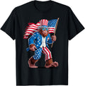 4Th Of July Patriotic American Bigfoot Sasquatch Usa Flag