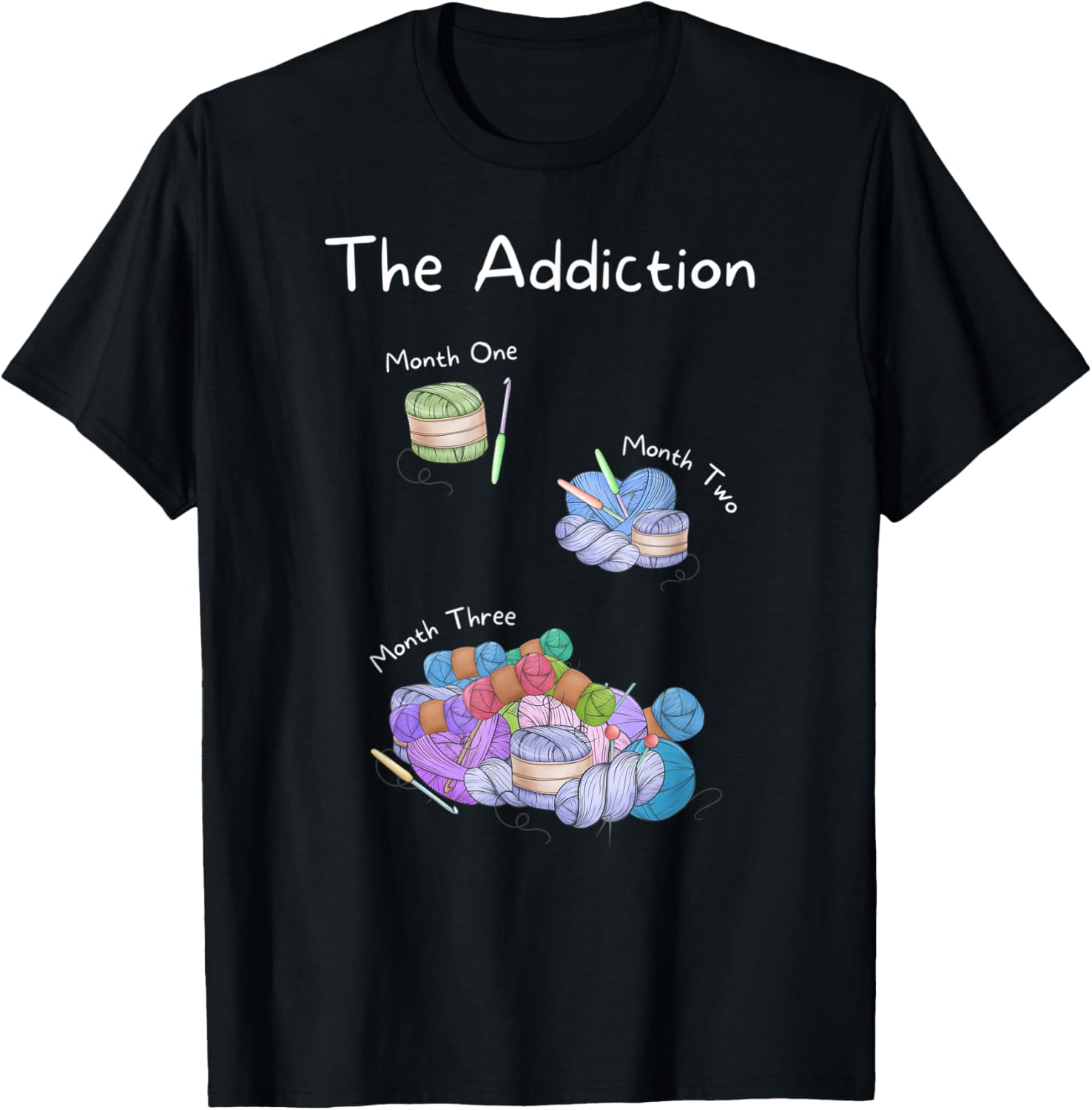 Funny Crochet Grandma Mom Crocheting Addiction Yarn Lover