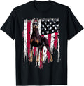 Doberman Pinscher American Flag Usa Awesome