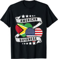 Guyanese American Shirt Kids Guyana Usa Flag Heart