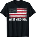 American Flag 4Th Of July West Virginia Wv Vintage Men Women