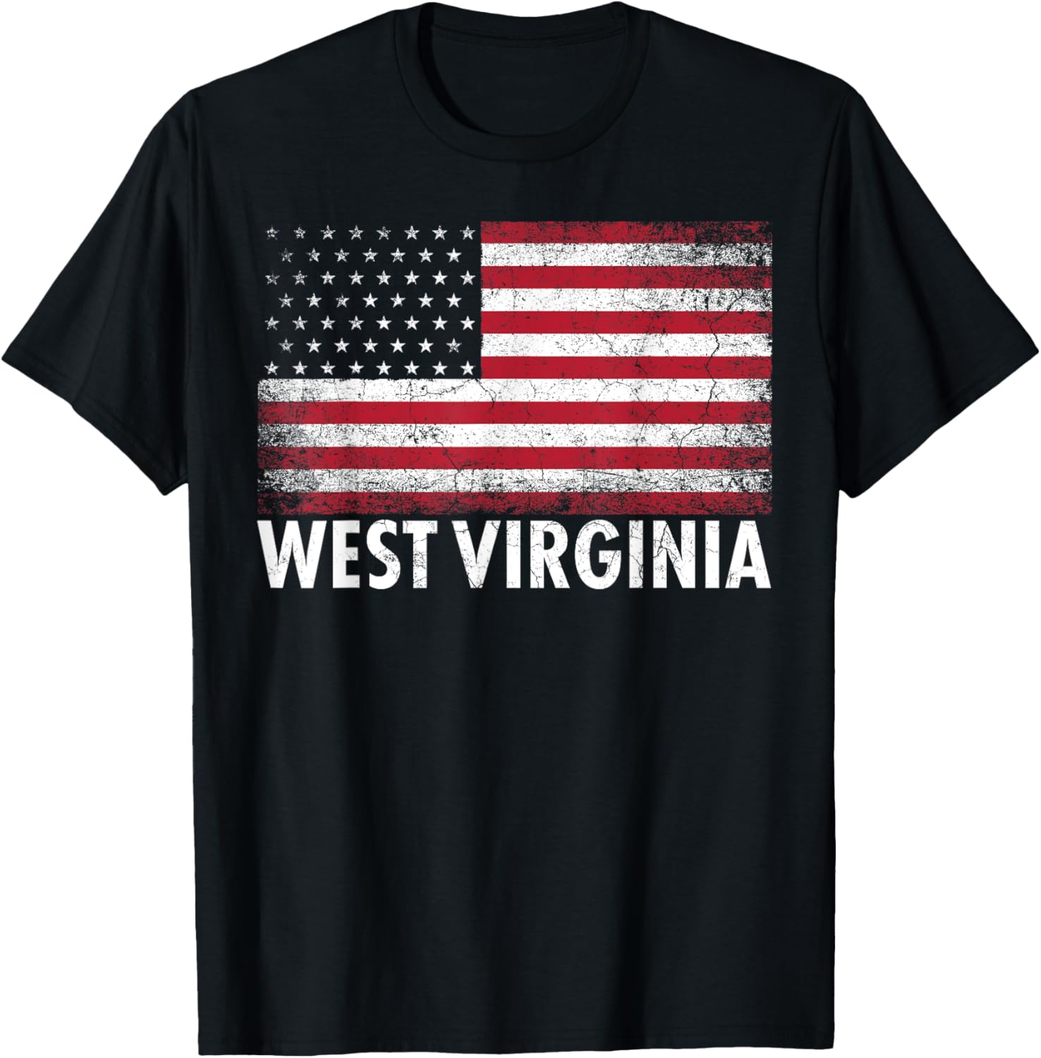 American Flag 4Th Of July West Virginia Wv Vintage Men Women