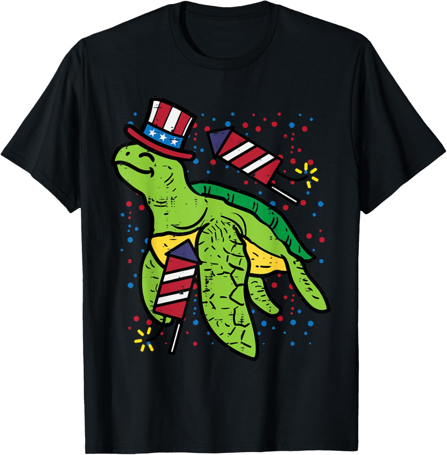 4Th Of July Sea Turtle American Flag America Men Women Kids