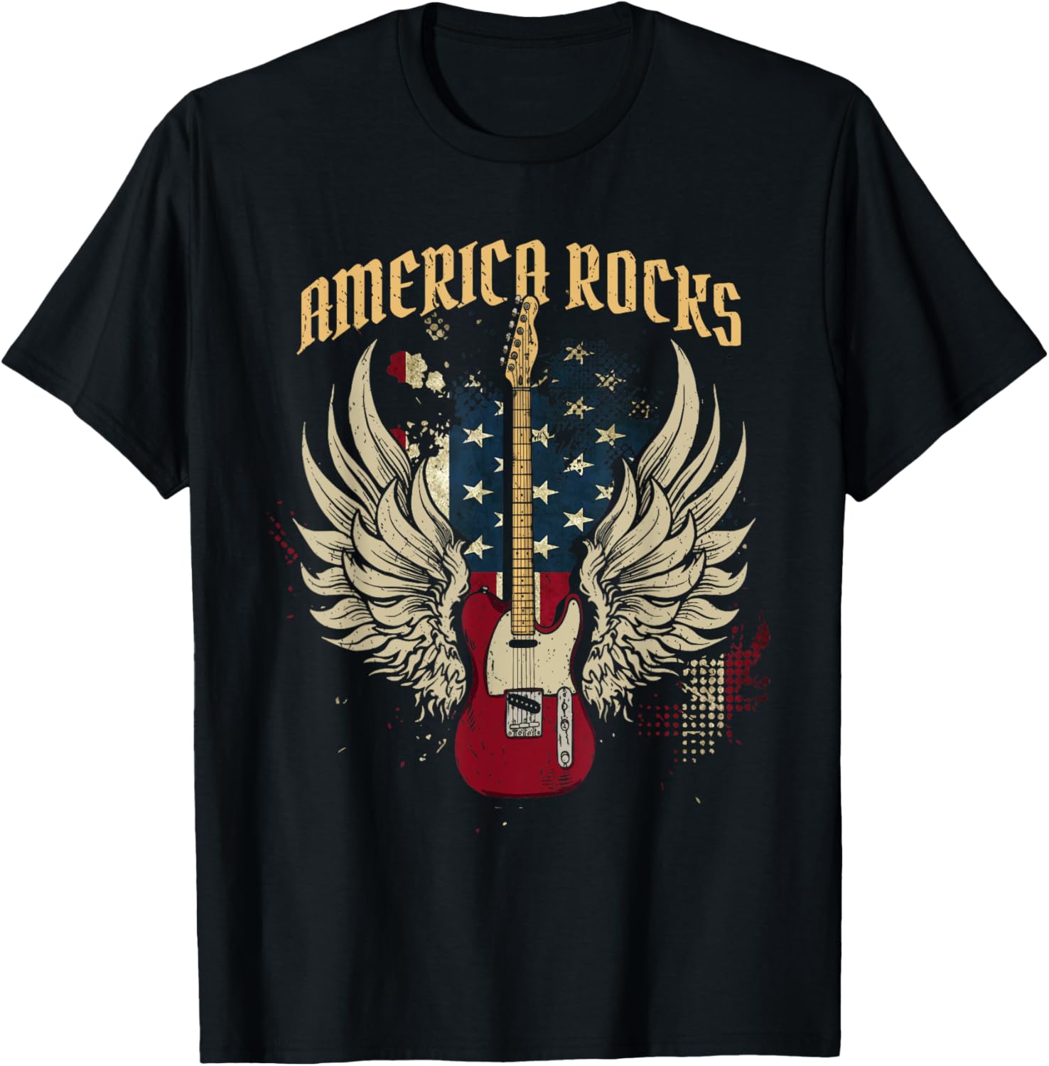 Guitarist Guitar American Flag 4Th Of July Patriotic