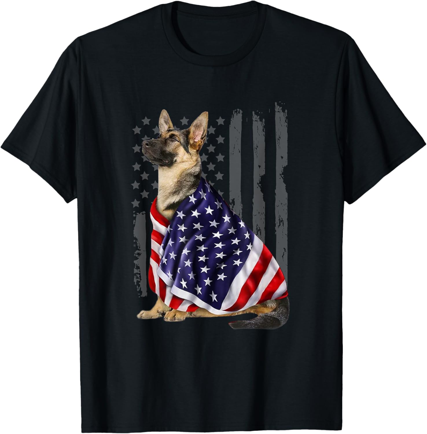 Merica German Shepherd Dog 4Th Of July American Flag