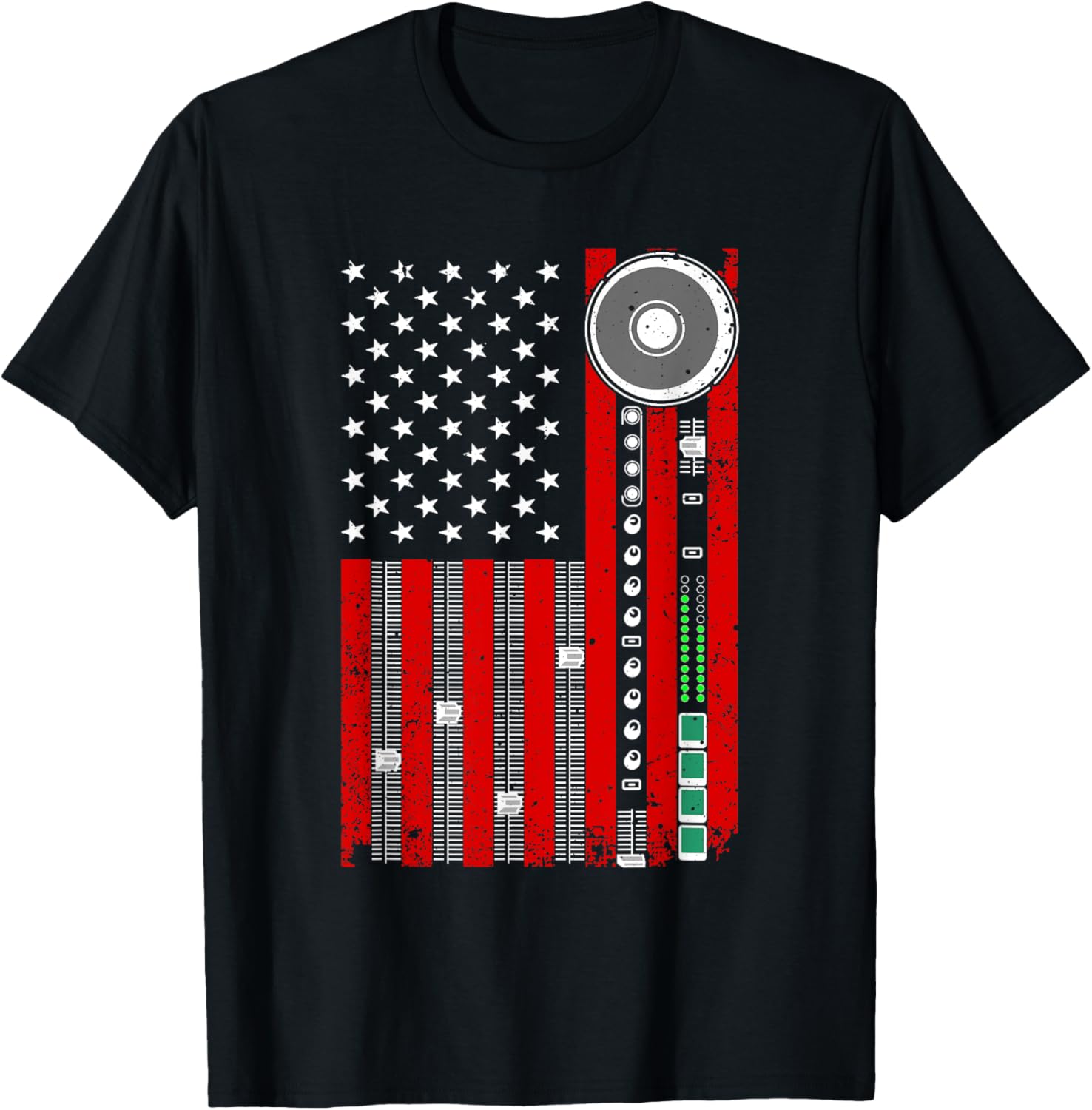 Cool Music Producer For Men Women American Flag Patriotic Dj