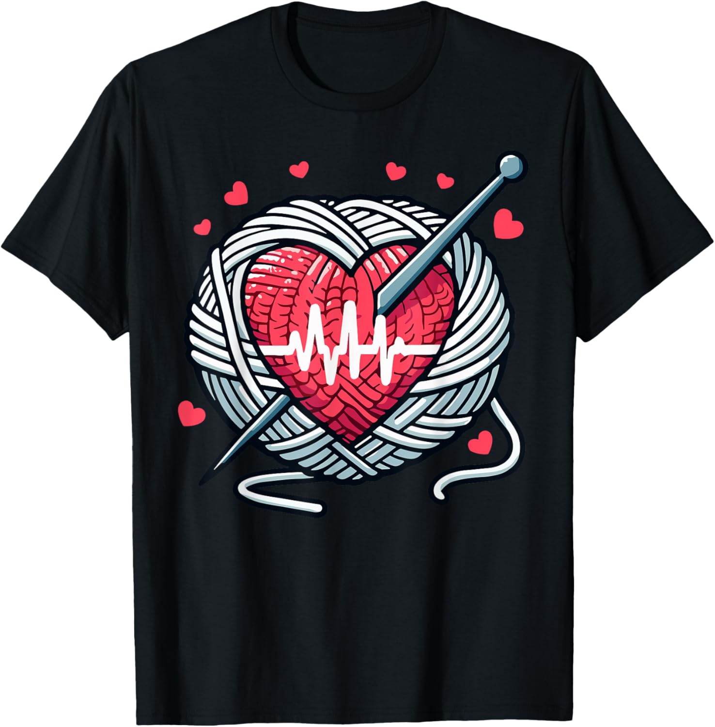 Heartbeat Yarn Knitting Lover Craft