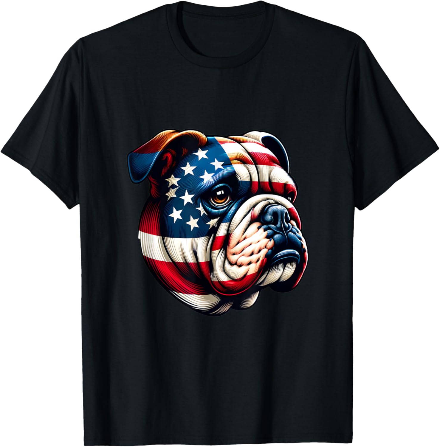 Patriotic English Bulldog Lover Owner Men American Usa Flag