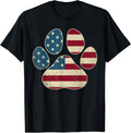 Vintage Usa Flag 4Th Of July Paw Print Patriotic Dog Lover