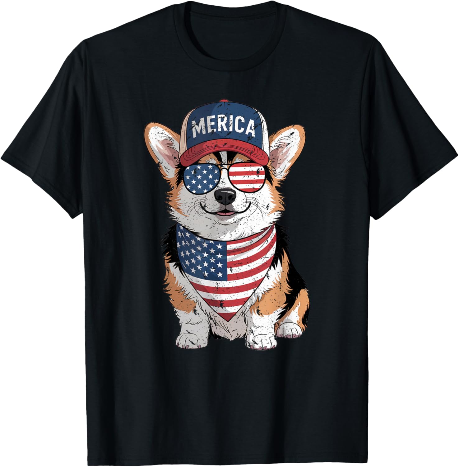 Tri Color Corgi 4Th Of July Us American Flag Dog Patriotic