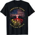 American Grown With Sicilian Roots Tree Usa Flag Gifts Idea