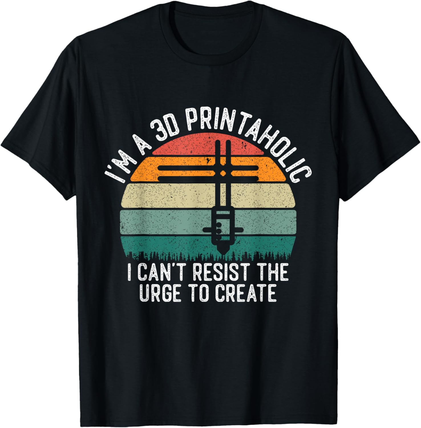 Vintage Retro 3D Printer Tee Idea Geeks