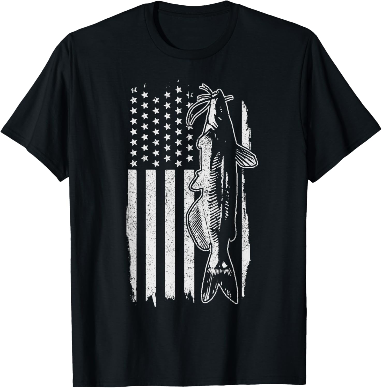 Catfish American Flag Patriotic Fishing