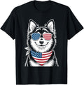 Alaskan Klee Kai Dog Usa Flag Patriotic 4Th Of July