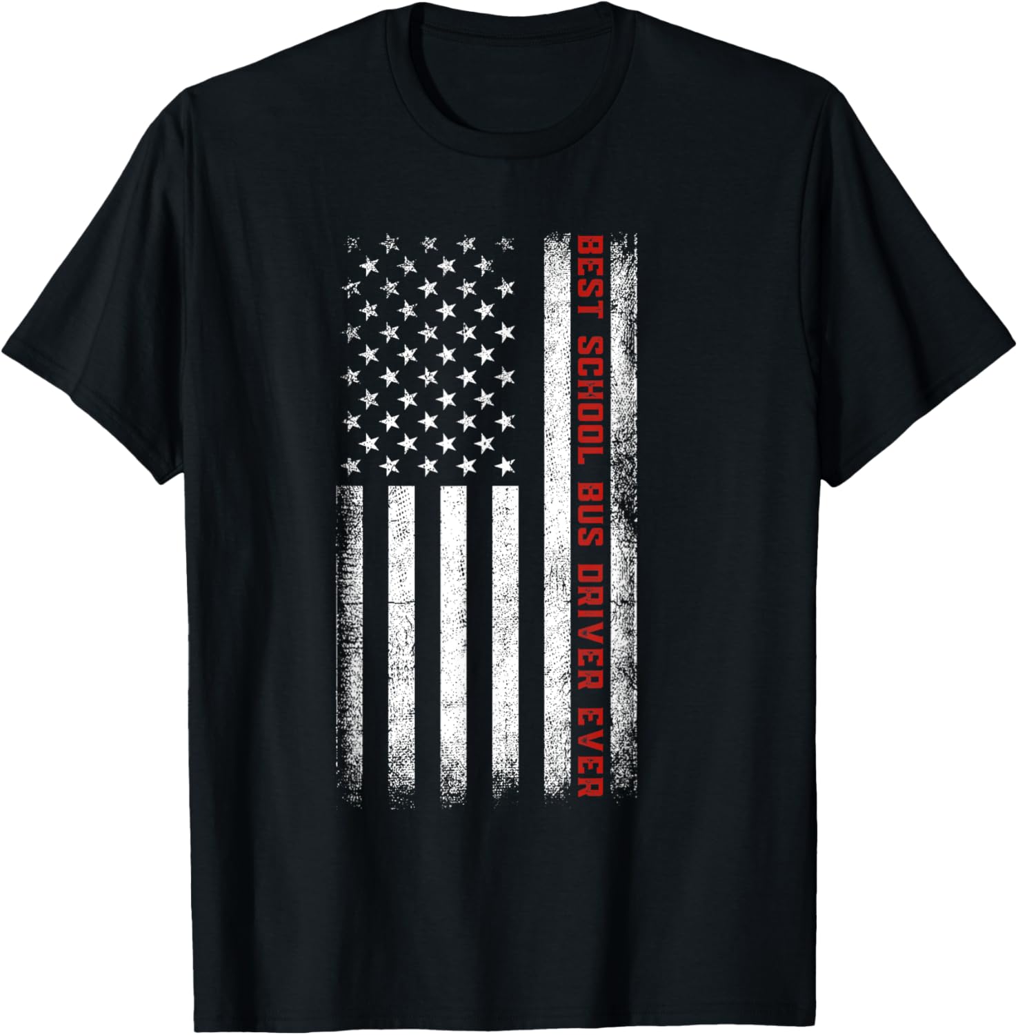 Best School Bus Driver Ever Usa Flag Patriotic Bus Driver