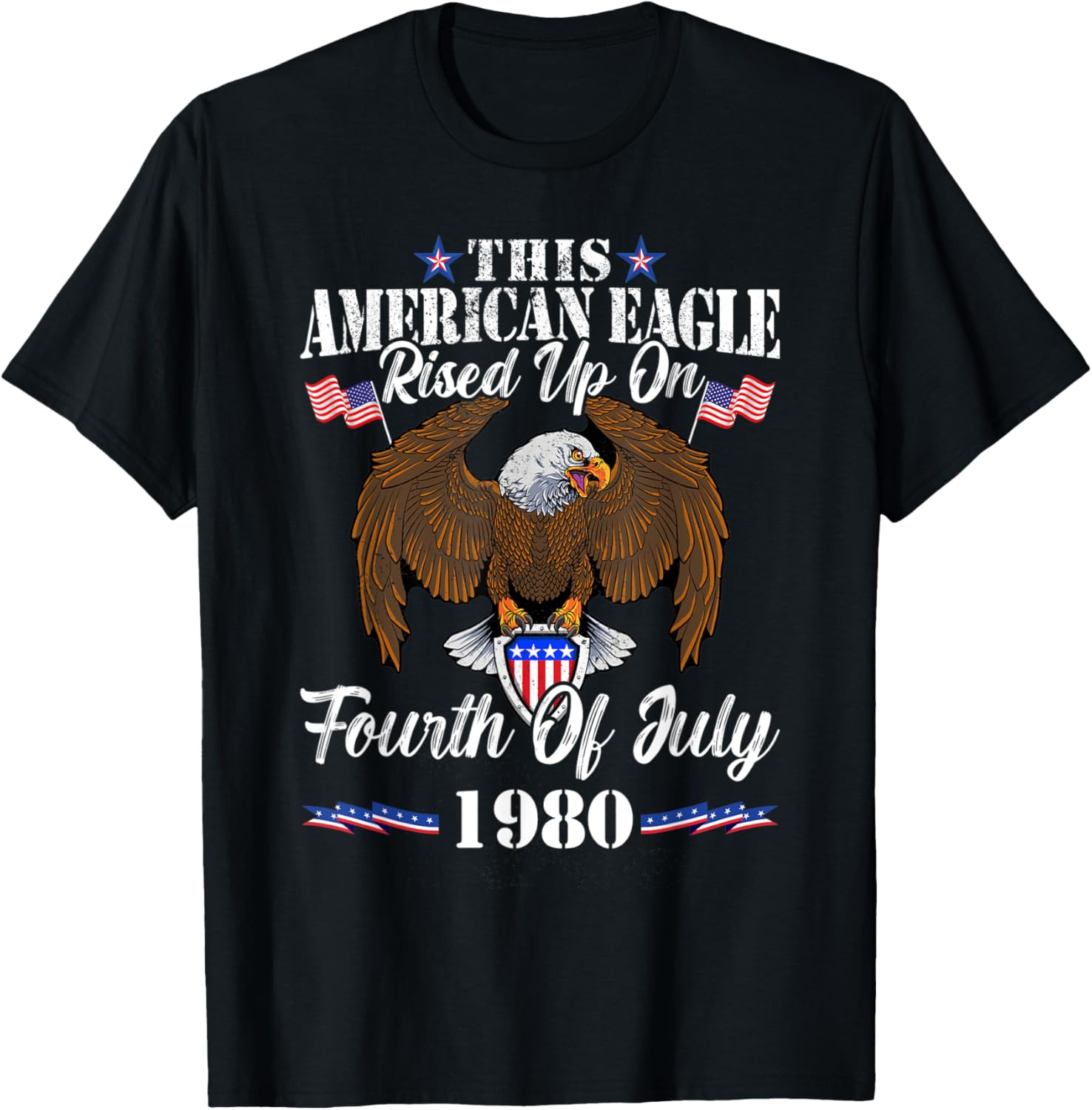 American Eagle Usa Patriotic Born 4Th July Birthday 1980