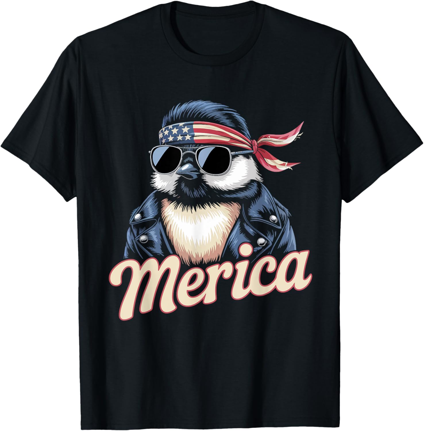 Chickadee Bird Lover Sunglasses Usa Flag 4Th Of July