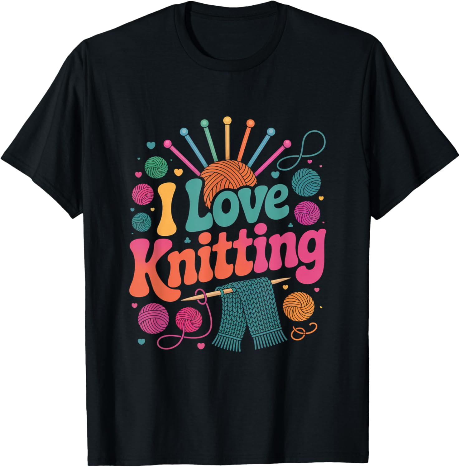 I Love Knitting Yarn Needles Fun