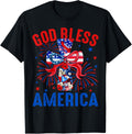 God Bless America Coquette Bow Cross 4Th July Christian