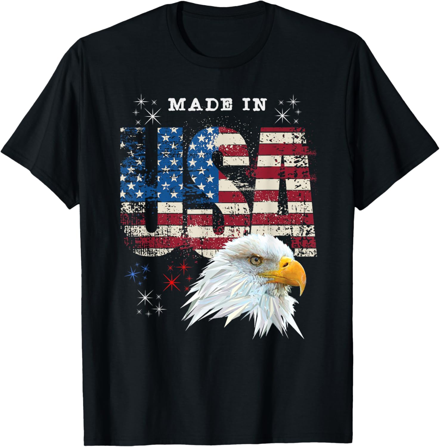 Made In Usa Patriotic American Flag Bald Eagle America