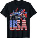 Monster Truck Toddler Boys Usa American Flag July 4Th