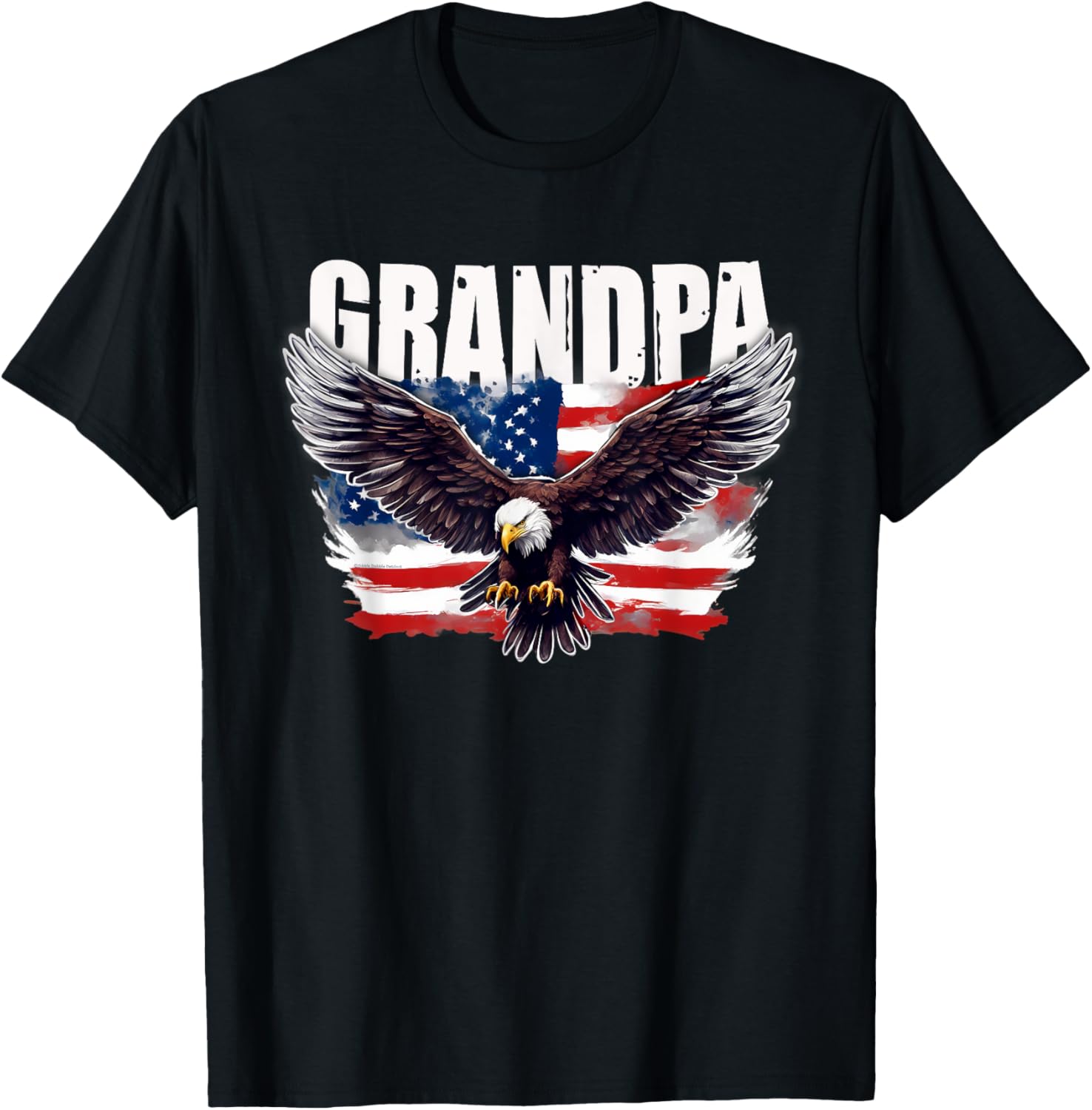 Grandpa Usa Flag With Eagle Patriotic 4Th Of July Grandpa