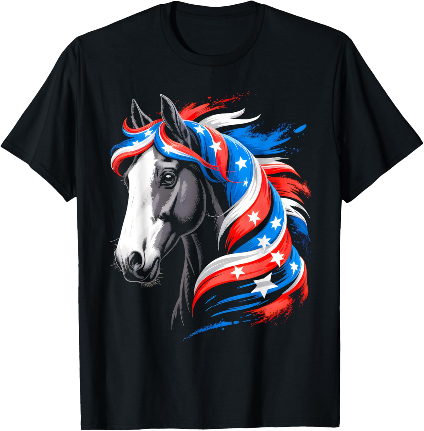 Horse 4Th Of July Patriotic Horse Graphic American Flag