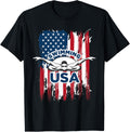 Swimming Usa Support The Team Shirt Usa Flag Pool