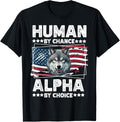 Funny Alpha Wolf Meme Human By Chance American Flag Usa