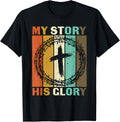 Vintage My Story His Glory Inspirational Christian Cross