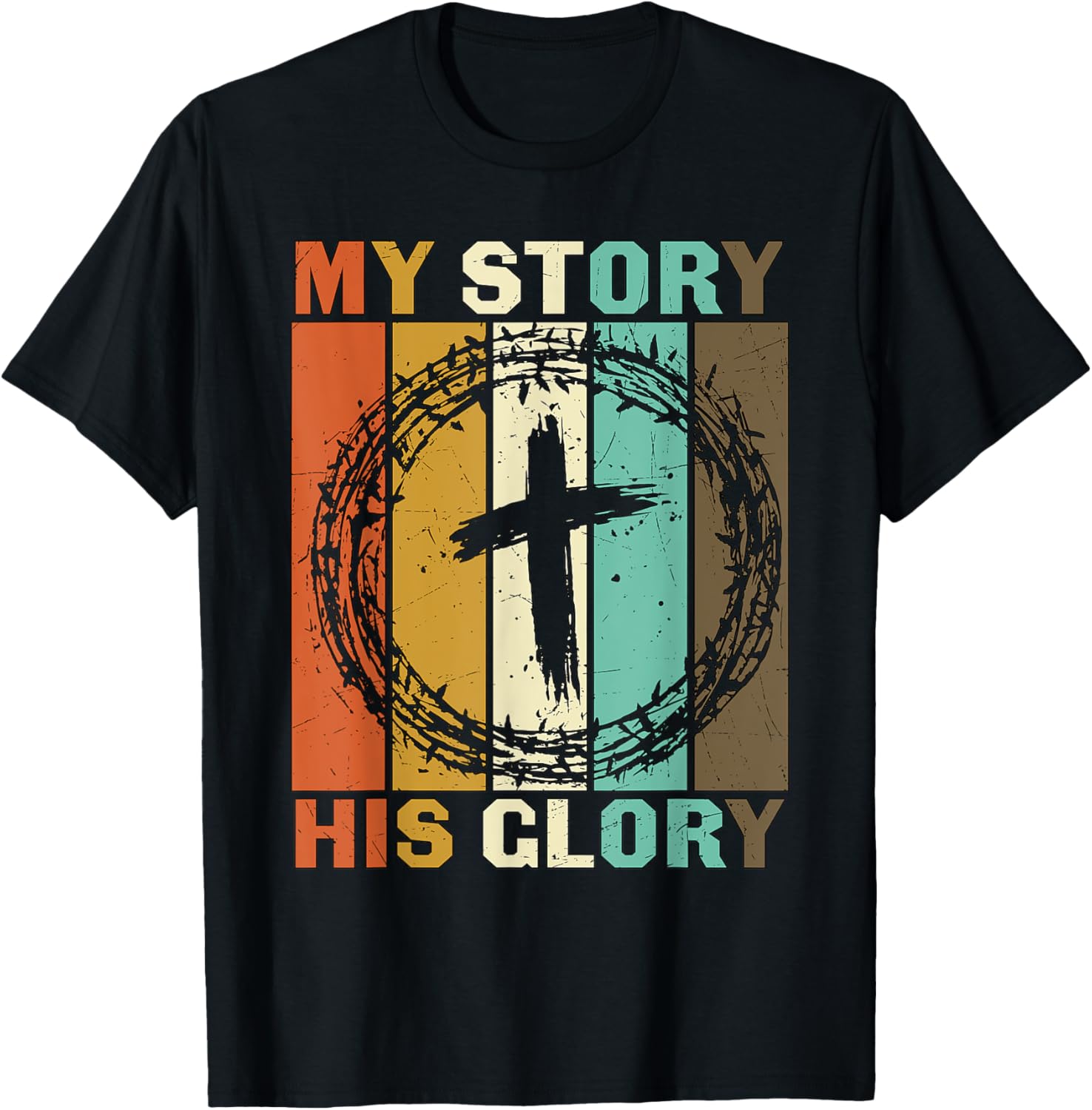 Vintage My Story His Glory Inspirational Christian Cross