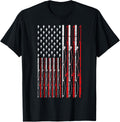 Fishing Rod American Flag Funny Vintage Fishing