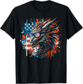 4Th Of July Patriotic Dragon Fantasy Blue Red Dragon Usa