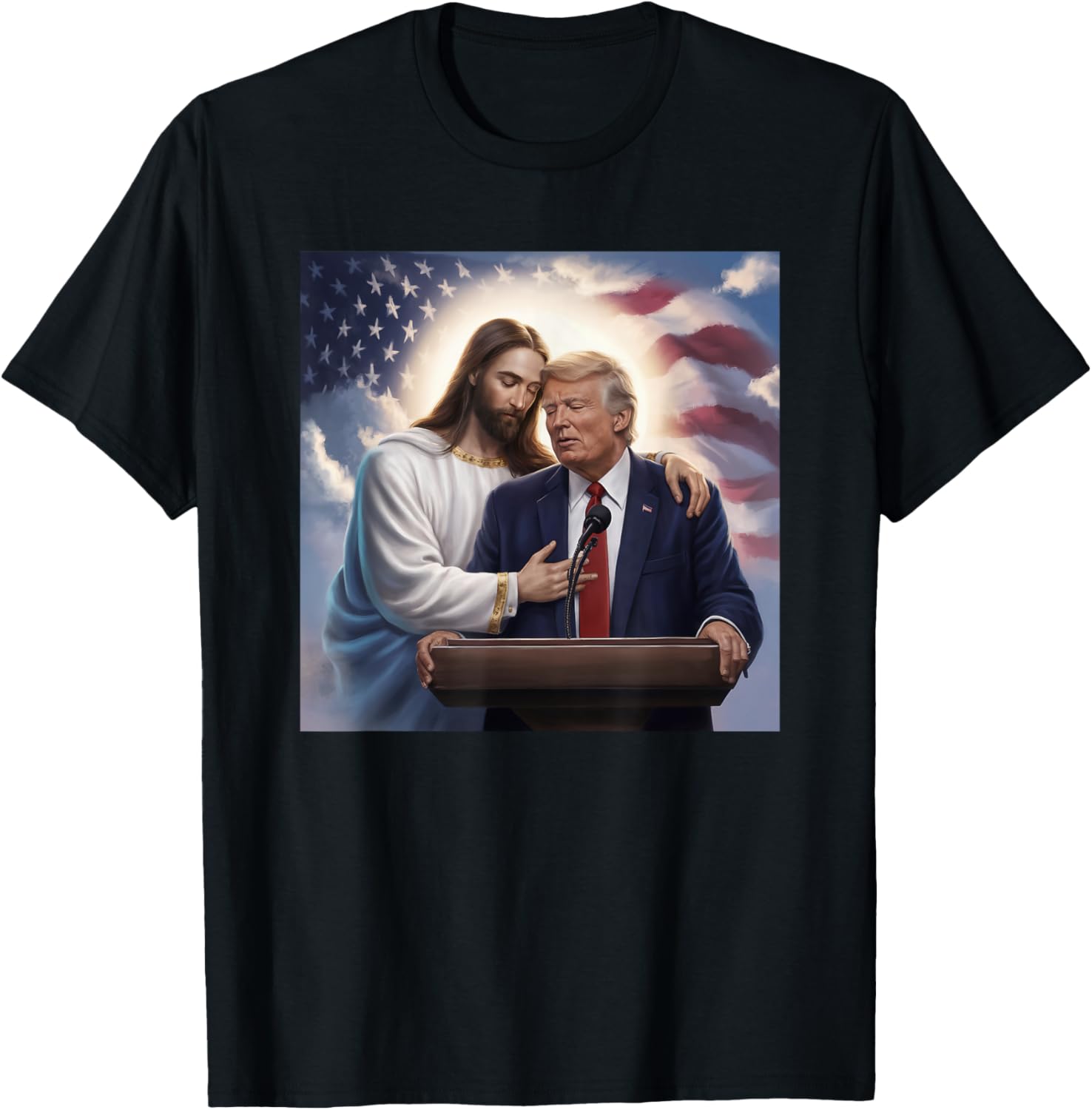 Trump Jesus Usa Patriotic President Savior Faith Pride