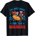 4Th Of July Dog Here For Wieners Dachshund Hotdog Men Women