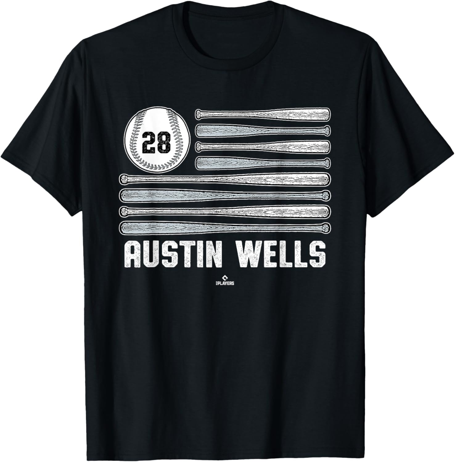 Baseball American Flag Austin Wells New York Baseball Mlbpa