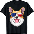 Patriotic Corgi American Flag Glasses 4Th July Corgi