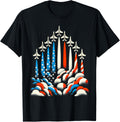Patriotic American Usa Flag Fighter Jet Airplane 4Th Of July