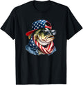 Bass Fish American Flag Fishing