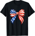 4Th Of July Girls Coquette Bow American Flag Usa Party Women