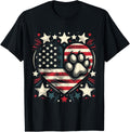 American Flag Patriotic Dog And Cat Paw 4Th Of July