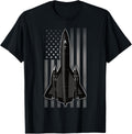 Sr 71 Blackbird And American Flag